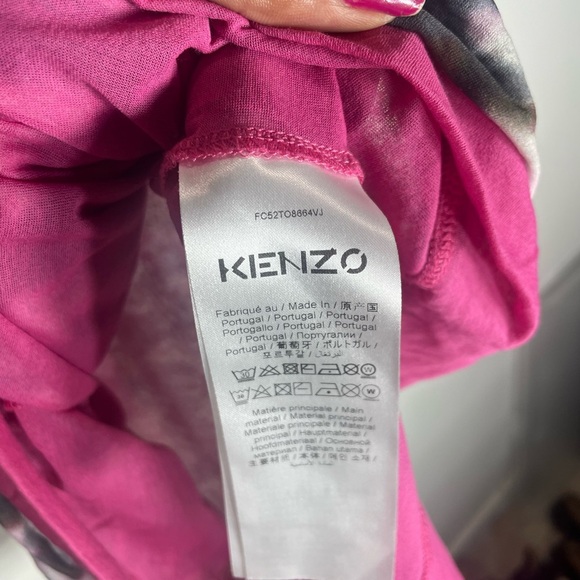 Kenzo Pink and Gray Camouflage Tee - Picture 3 of 4